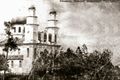 Церковь «Успения Пресвятой Богородицы» Свято-Успенского Тадулинского монастыря. Открытка начала XX века