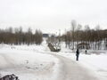 Конец улицы Баумана. Вид на проспект Генерала Людникова и Центральный спортивный комплекс. 14 февраля 2019