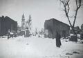 Петропавловская церковь. Слева дома № 30. 1941-44 гг.